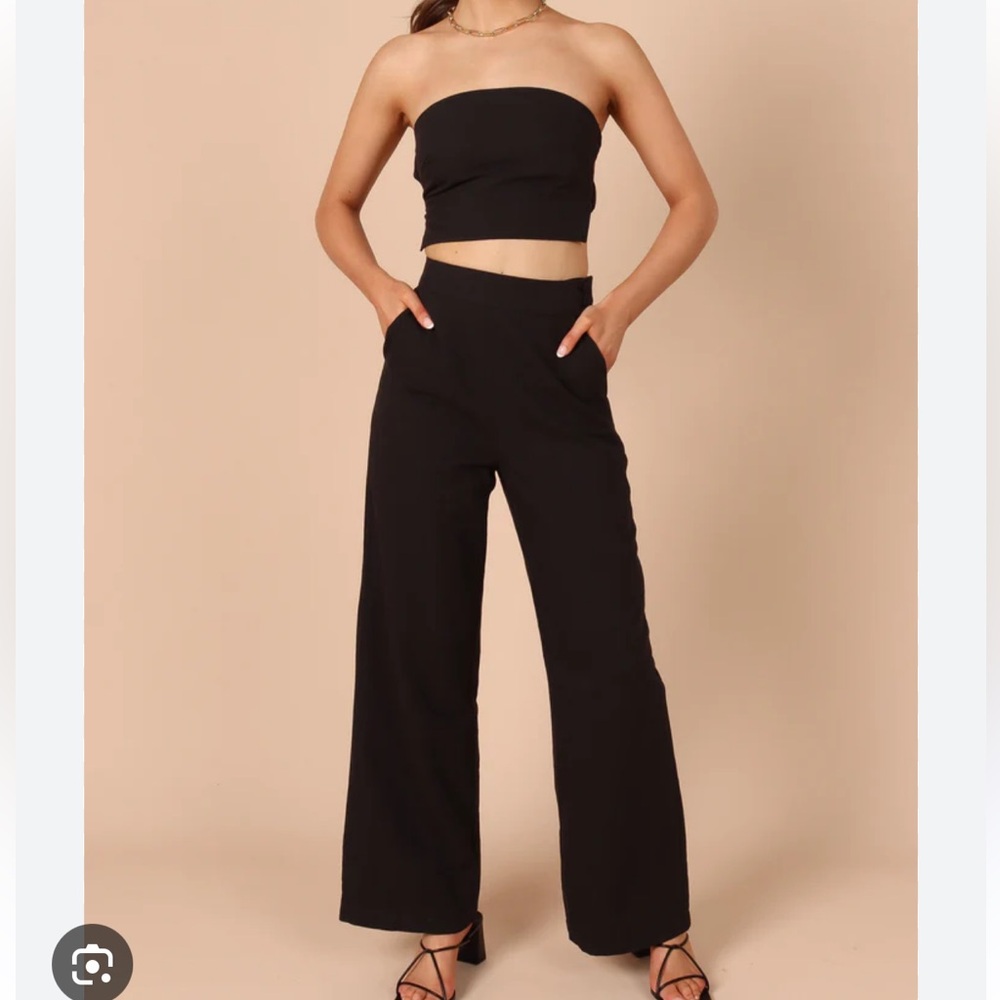 Petal & Pup Gina Strapless Two Piece Set - Black